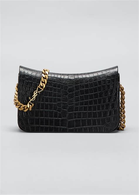 Saint Laurent Elise Lacquered Alligator